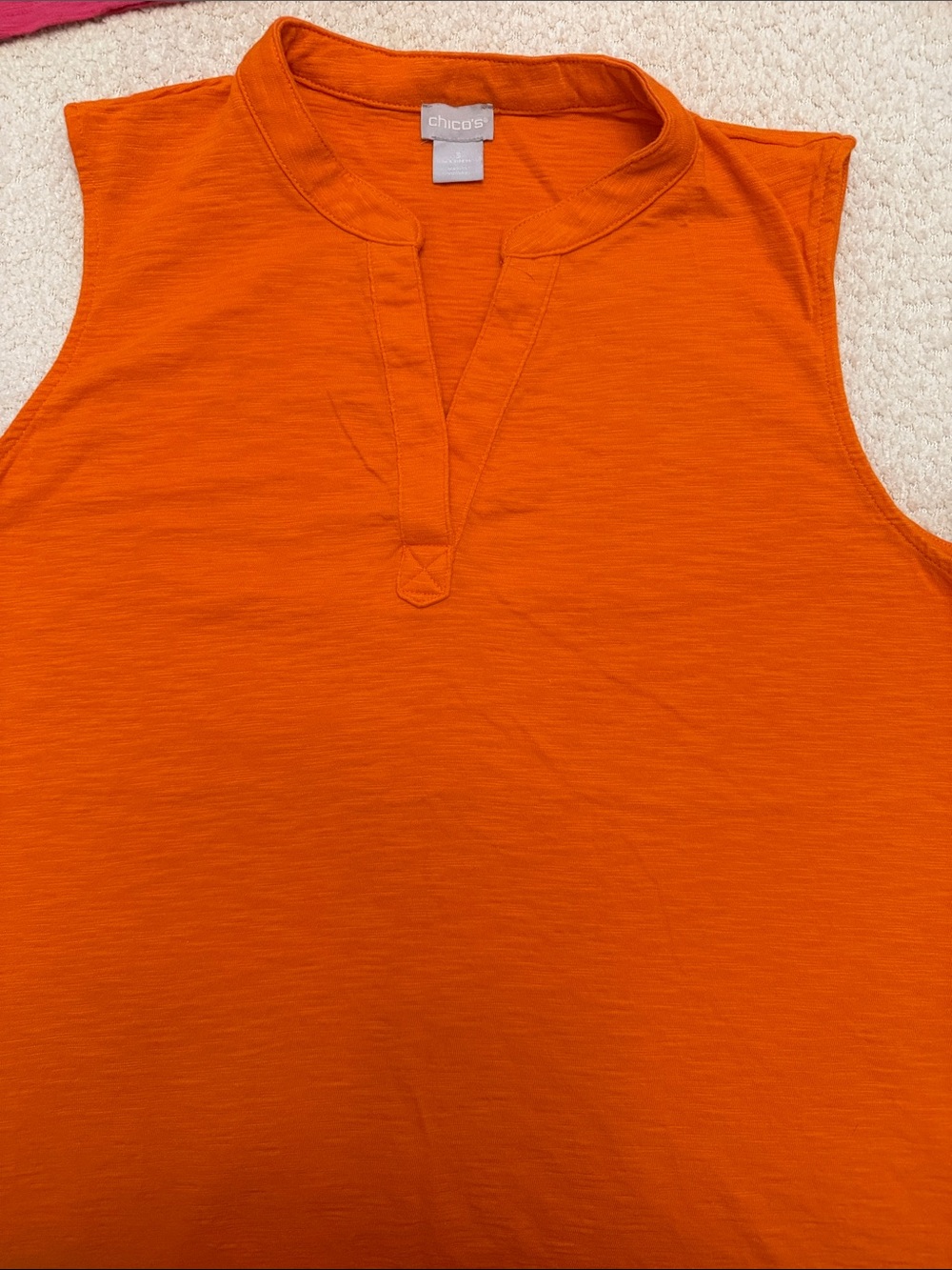 Chico's Vibrant Orange and Pink Sleeveless Tank Tops - You Get BOTH! - size XL - Picture 3 of 14